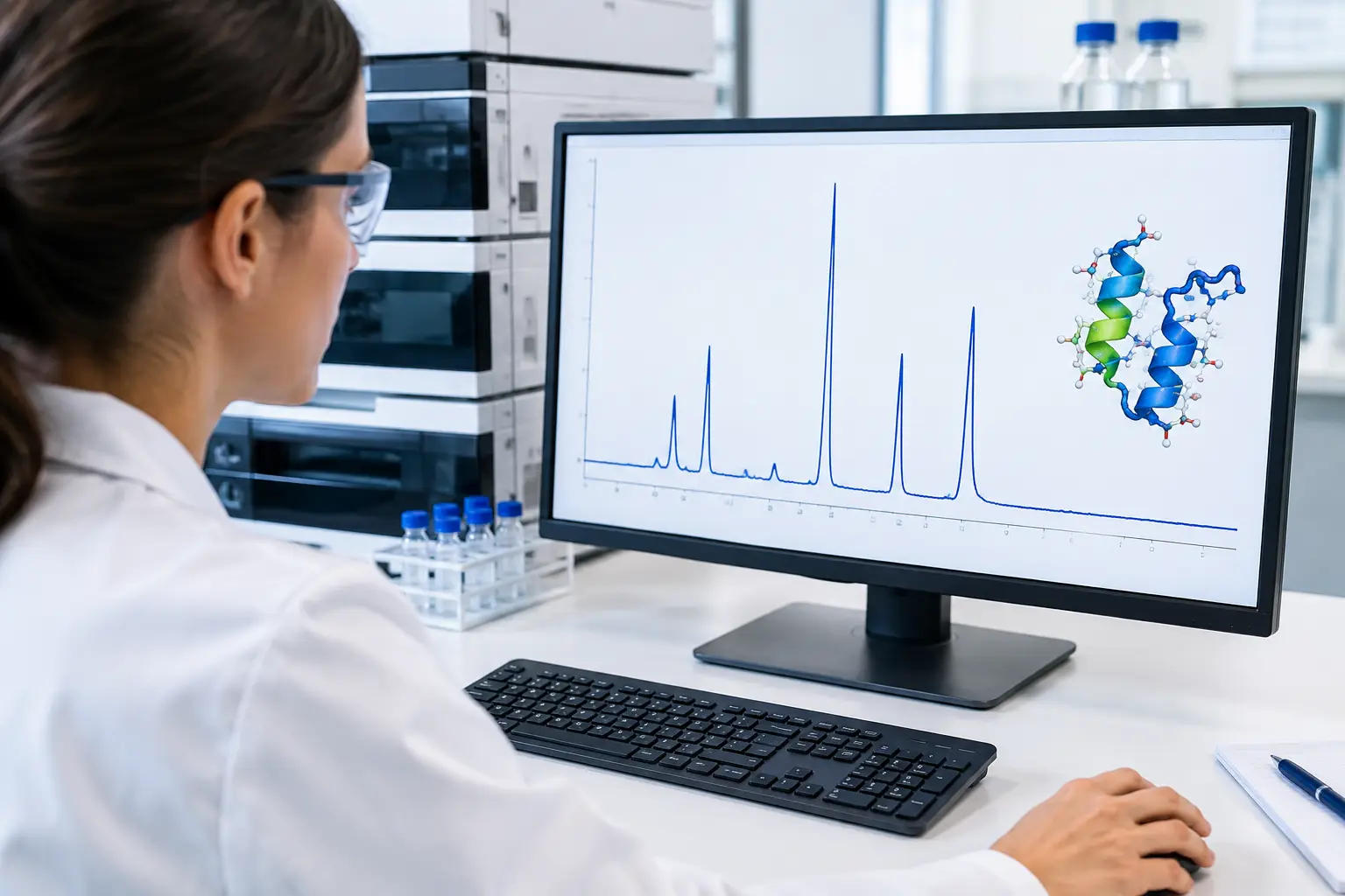 Comment lire un chromatogramme HPLC de peptide